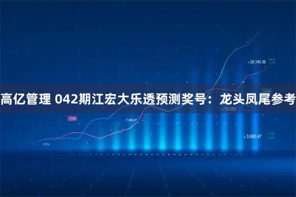 高亿管理 042期江宏大乐透预测奖号：龙头凤尾参考